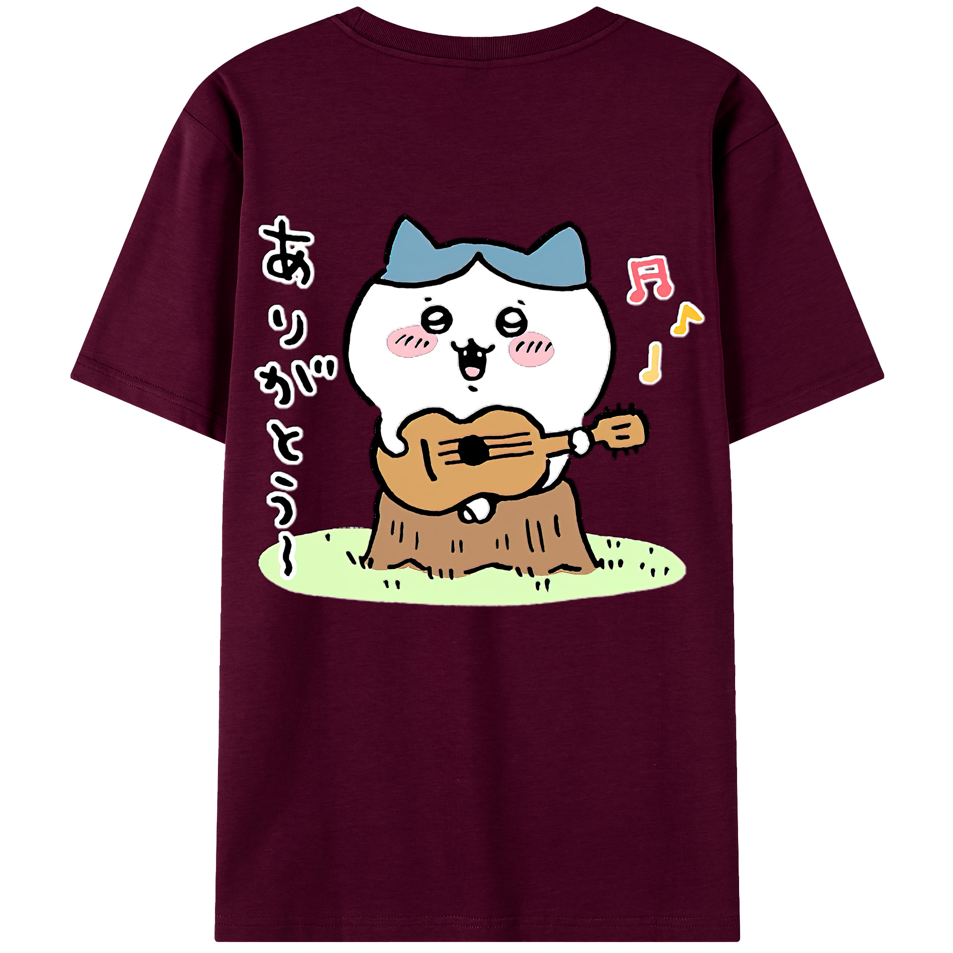 （画像用） ちいかわ ハチワレ Chii-kawa hachiware レディース半袖Tシャツ(バックプリント)